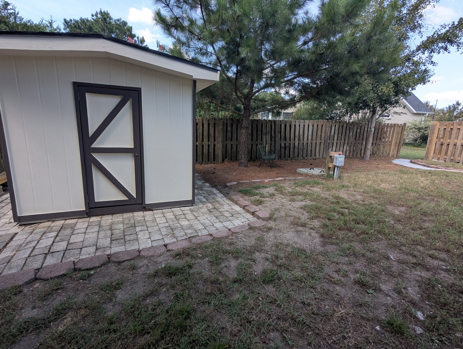 Fully fenced backyard